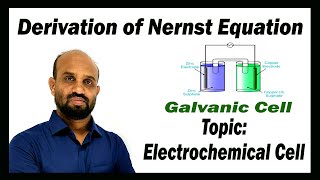 Lesson 20 Derivation of Nernst Equation  Topic Electrochemical Cell  Electrochemistry [upl. by Akram]