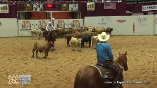 Cinch Kiss ridden by James Martinez  2017 Snaffle Bit Futurity Herd Work  Open Prelims [upl. by Lazare]