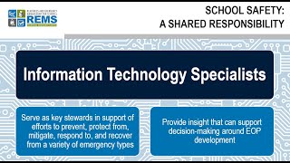 Understanding the Role of Information Technology Specialists in Supporting School Safety Webinar [upl. by Wolf]