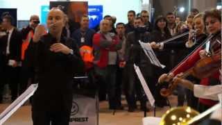 HD Flashmob Bucharest Airports Company Bucharest Symphony Orchestra at Henri Coanda Airport [upl. by Oicapot]