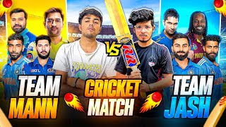 Team Jash Vs Team Mann Cricket 🏏 Match With Cricketers 😳  Tsg World Cup🏆  Mann Vlogs [upl. by Crowley]