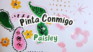 Pinta Conmigo Motivos Paisley Boho para Estampación Textil en Gouache [upl. by Bowler]