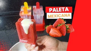 O VERÃO ESTÁ CHEGANDO É TEMPO DE PALETA MEXICANA DE MORANGO COM LEITE CONDENSADOEngordando a Gente [upl. by Yaral120]