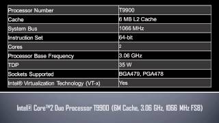 Intel® Core™2 Duo Processor T9900 [upl. by Assirehs]