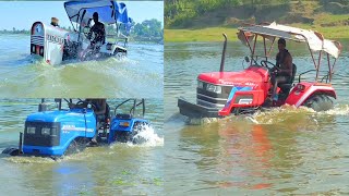 Tractor Washing in River  Sonalika 60 Rx  Mahindra Arjun NOVO 605 Di  Eicher 242 [upl. by Atokad21]