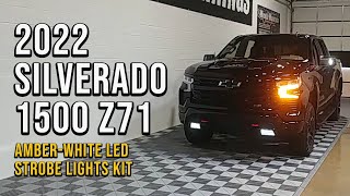 2022 Refresh Silverado 1500 z71 with AmberWhite Strobe Kit [upl. by Beach]