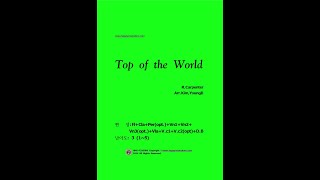 Top of the WorldRCarpenter 쳄버연주용편곡악보 wwwhappymusicstorecom [upl. by Enirehtak]