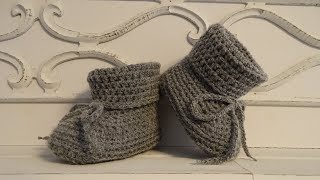 Bianca Crochet Baby Booties [upl. by Ahsocin]