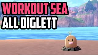 ALL Diglett Locations  Workout Sea Sword amp Shield DLC [upl. by Meekar]