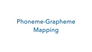 PhonemeGrapheme Mapping [upl. by Lavelle]