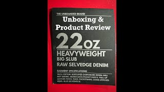 Unboxing amp Product Review Of The Unbranded UB170 22 Oz Skinny Cut Selvedge Denim Jeans [upl. by Otxis]