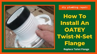 How To Install An Oatey 43651 TwistNSet Cast Iron Replacement Flange [upl. by Haneekas390]