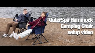 OuterSpa Hammock Camping Chair OS1008C How to set upamp fold [upl. by Neelahs]