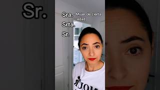 🤔⁉️Do You Know the Difference Between Sra Srta and Sr in Spanish learnspanish [upl. by Nance881]