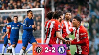 Sheffield vs Chelsea 22 EPL highlights 2024  Thiago Silva goal  Madueke goal  McBurnie goal [upl. by Aneri]