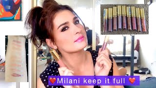 Milani keep it full nourishing lip plumper lip swatches [upl. by Hachmann364]