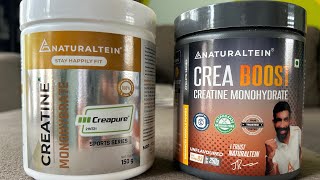 Naturaltein CreaBoost Creatine Monohydrate Honest Review [upl. by Ardnosak473]