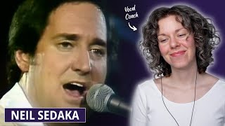 First time hearing quotSolitairequot  Vocal Coach Reaction and Analysis featuring Neil Sedaka [upl. by Nomolas]