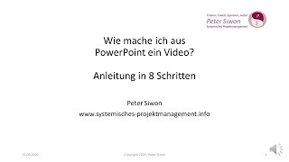 ErklärVideos mit Powerpoint in 8 Schritten erstellen [upl. by Kristos]