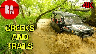 RZR 800 4 seater mudding creeks and trail riding [upl. by Xenophon]