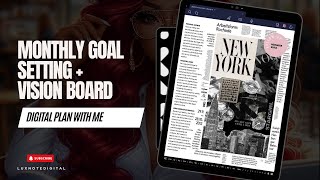 Digital Plan With Me  November Goals  Vision Board  Luxnote Digital Planner [upl. by Penrose]