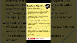 Predicate Adjectives Expressions and Examples english shorts viral trending [upl. by Nitnert]