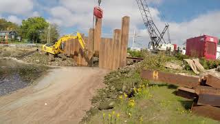 Building A Cofferdam  Time Lapse Part Three [upl. by Adnamor]