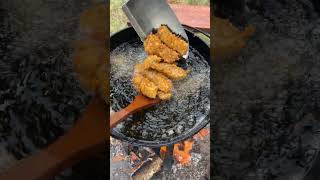 Frying my own fish sticks in fatty oil 🤯🍤 fish oil asmr [upl. by Naltiac]