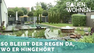 Regenwasserversickerung – Die richtigen Bodenbeläge ersparen die Abwassergebühr [upl. by Okorih]