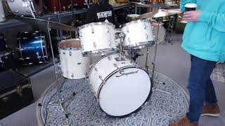 1970s Slingerland White Sparkle Drum Kit [upl. by Assilav]