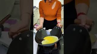 The process of making fried egg pancakes [upl. by Ellora147]