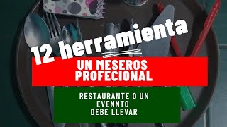 12 erramientas que todo meseros de debe llevar en un restaurante un evento en 2021 [upl. by Natsud952]