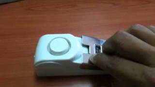 Demo of Door Stop Alarm [upl. by Ddart]