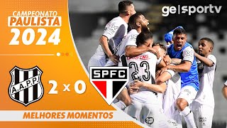 PONTE PRETA 2 X 0 SÃO PAULO  MELHORES MOMENTOS  CAMPEONATO PAULISTA 2024  geglobo [upl. by Fahy]