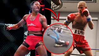 Pro Female Boxer Claressa Shields Gets KNOCKED OUT By Man [upl. by Eniamret]