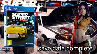 PS4 Super Street The Game save data platinum PS4 Hen [upl. by Anaela]