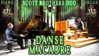 DANSE MACABRE  SAINTSAËNS  ORGAN amp PIANO  SCOTT BROTHERS DUO  ROQUEVAIRE FRANCE [upl. by Ashlan]