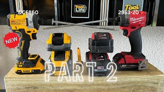 New Dewalt Dcf860 vs Milwaukee 2953 20 Impact vs 10quot Screw Part 2 dewaltmilwaukee construction [upl. by Vittorio]