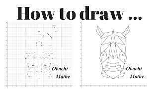 HOW to DRAW a RHINO head  geometric  step by step  paint by numbers  Malen nach Zahlen [upl. by Ahsekahs643]