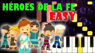 Pequeños Héroes  Héroes de la Fe  Piano Cover  Tutorial FÁCIL  Karaoke [upl. by Esihcoc704]