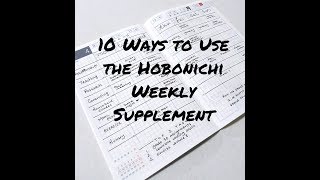 10 Ways to Use the Hobonichi Weekly Supplement [upl. by Issiah934]