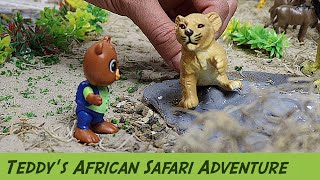 Teddys Wild Safari Story Meet Amazing African Savanna Animals  Kids Toy Cartoon Fun [upl. by Lasko209]