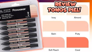 MARCADORES de Alcohol PROMARKER  SET de TONOS PIEL  REVIEW MARCADORES de ALCOHOL [upl. by Iveksarap]