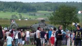 Pistenfest Birrfeld 2012 Start Eurocopter Swiss Army [upl. by Asyar]