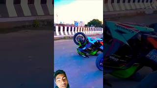 Zx10r extreme crash status bike zx10r ktmloverktm ktmbike rider stunt modified bike [upl. by Mcclish]