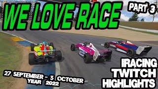 iRacing Twitch Highlights 22S4W3P3 27 September  3 October 2022 Part 3 Funny moves saves wins fails [upl. by Aihsyn]