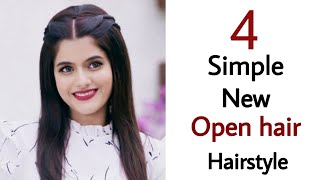 4 simple new open hairstyle  latest new hairstyle  hairstyle for girls  easy hairstyle [upl. by Lihp811]