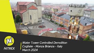 128  NITREX  Cogliate water tower controlled demolition [upl. by Papotto]