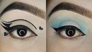 quotGraphic Eyeliner amp Soft Blue Eye Makeup Tutorial Bold Meets Subtlequot 🔥 [upl. by Namhar]