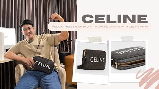 รีวิว CELINE MEDIUM MESSENGER BAG IN TRIOMPHE CANVAS WITH CELINE PRINT น้องชื่อย๊าวยาว [upl. by Guild]